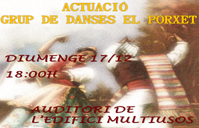 Actuació del Grup de Danses el Porxet Actuació del Grup de Danses el Porxet